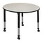 Regency Round Mobile Tables, 48 W, 48 L, 23-34 H, Wood, Metal, Maple TB48RNDPLAPCBK - alternate 1
